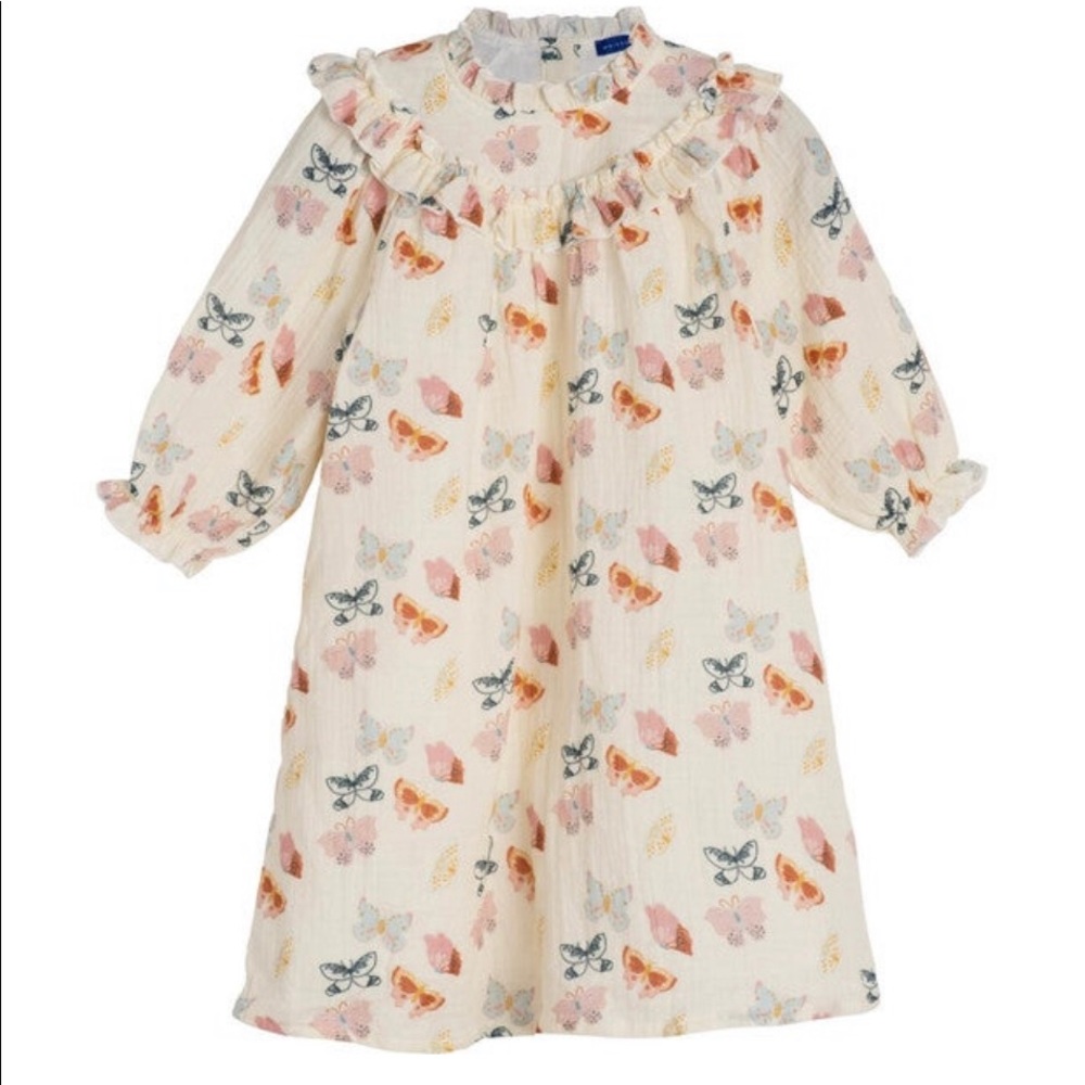 Maison Me butterfly dress - 100% cotton gauze